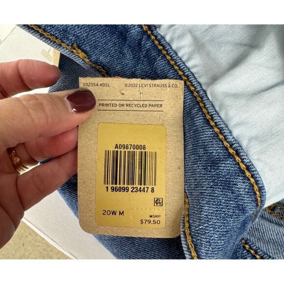 Levi's NEW High Waisted Mom Jeans Medium Wash Jeans Plus Size 20W Casual Stretch - Picture 7 of 12